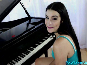 Pov latina teen sucks piano teacher