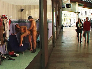 public anal at the shopping mall