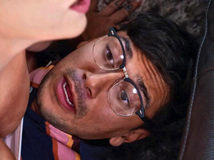 Nerd Gamer Wins Pushy Pussy