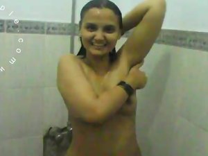 Sexy Big Tits Indian Wife Sonia Taking Shower