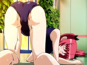 Hentai teen in swimsuit gets fucked and jizzed