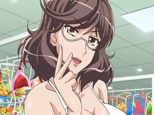 Huge titted hentai brunette