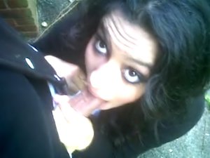 Kinky Indian couple public oral sex outside the office